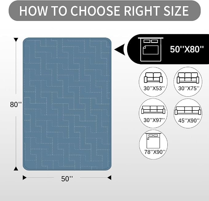fuguitex Waterproof Dog Bed Cover Couch Cover for Pet Anti-Slip Cat Mat Pet Pad Blanket for Sofa Chair Recliner Bed Furniture Protrctor - Image 7