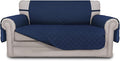 Easy-Going Reversible Couch Cover, 2 Cushion Sofa, Loveseat, Navy/Navy | Machine Washable Slipcover For Dogs, Water Resistant Furniture Mat For Living Room, Non-Slip Sofa Cover, Pet Friendly by Easy-Going