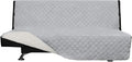 Easy-Going Reversible Couch Cover, Large Futon Sofa, Light Gray/Ivory | Machine Washable Slipcover For Dogs, Water Resistant Furniture Mat For Living Room, Non-Slip Sofa Cover, Pet Friendly by Easy-Going