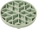 OHMO Slow Feeder Dog Bowl, 5.9" Lick Mat for Dogs, Diamond, Sage Green | Cat Slow Feeder Bowl, Anti Choking, Enrichment Toys, Easy Clean BPA-Free Silicone Feeding Bowl, Boredom and Anxiety Reducer by OHMO