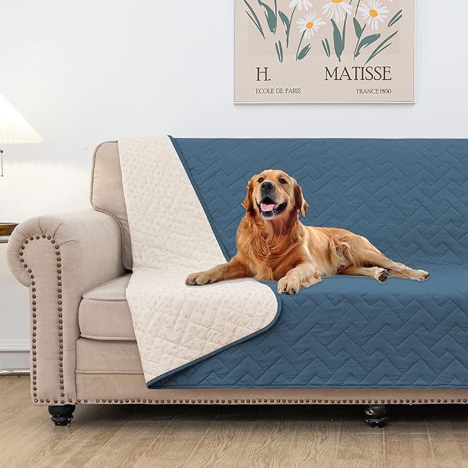 fuguitex Waterproof Dog Bed Cover Couch Cover for Pet Anti-Slip Cat Mat Pet Pad Blanket for Sofa Chair Recliner Bed Furniture Protrctor by fuguitexHome
