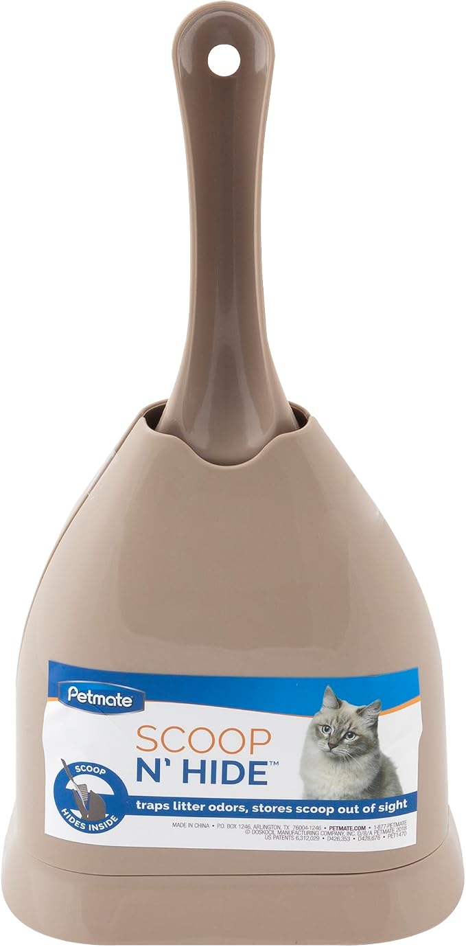 Petmate Scoop N' Hide Cat Litter Scoop with Discreet Holder; Titanium - Image 7