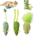 Catnip Toys (3 Pack), Cat Mouse Toys for Indoor Play, Small Interactive Cat Toys for Indoor Cats, Perfect for Single or Multi-Cat Households (Green) by Unknown