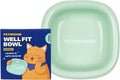 Well Fit Dog Bowl – Durable Ceramic Cat & Dog Food and Water Bowl, Stable & Non-Slip Silicone Base, Easy to Clean, 6.2 × 6.2 × 2.0 in, Green | Non-Slip Silicone Base, Easy to Clean, 6.2 × 6.2 × 2.0 in, Green by PETHROOM