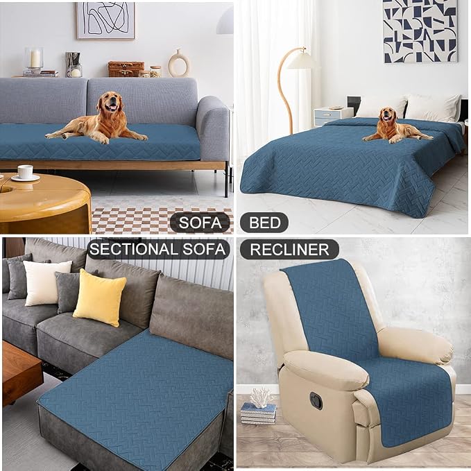 fuguitex Waterproof Dog Bed Cover Couch Cover for Pet Anti-Slip Cat Mat Pet Pad Blanket for Sofa Chair Recliner Bed Furniture Protrctor - Image 6