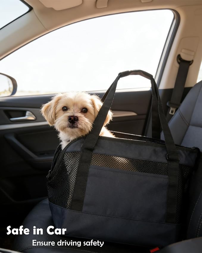 Dog Purse Carrier for Small Dogs with Pocket,Dog Carriers Soft Sided,Pet Carrier Purse for Puppy and Cats Up to16 lbs,Dogs and Puppies Tote Bag Carrier,Collapsible Travel Puppy Carrier - Image 8