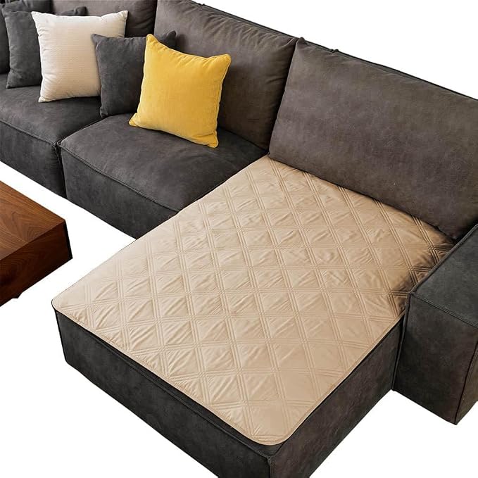 Ameritex Waterproof Dog Bed Cover Pet Blanket with Anti-Slip Back for Furniture Bed Couch Sofa (40x50 Inch (Pack of 1), Beige) by Ameritex