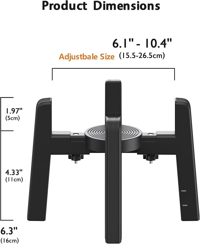 Dog Bowl Stand with Adjustable Width [2 Pack, Stand Only] | Elevated Pet Water & Food Bowl for Medium Dogs, Stable and Anti-Slip Raised Bowl - Image 5