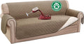 Turquoize 100% Waterproof Sofa Covers Couch Cover Sofa Cover for Dogs Couch Protector Triple Non-Slip Sofa Slipcover for 3 Cushion Couch Furniture Protector for Pets, Kids (XL Sofa 78", Taupe) by Turquoize