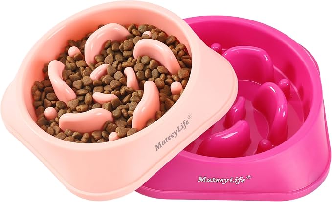 MateeyLife 2-Pack Slow Feeder Dog Bowls, 2 Cups, Dog Puzzle Feeder Bowl | Food-contact safe, dishwasher safe, non-slip base, maze design, for fast eaters, for dogs and cats, daily mealtimes - Image 8