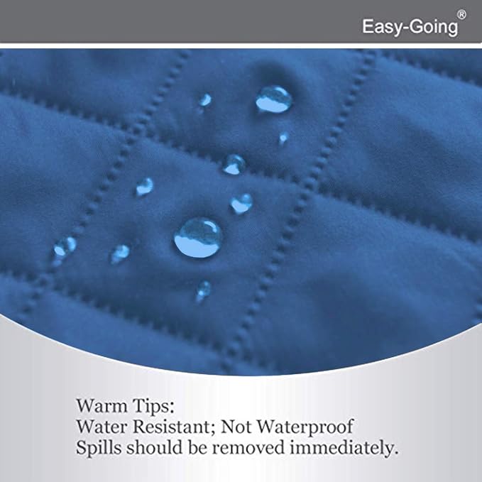 Easy-Going Reversible Couch Cover, 4 Seater Sofa, XX-Large Sofa, Blue/Ivory | Machine Washable Slipcover For Dogs, Water Resistant Furniture Mat For Living Room, Non-Slip Sofa Cover, Pet Friendly - Image 5