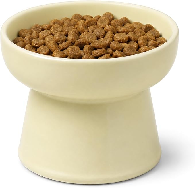 Casfuy Non-Skid Whisker-Friendly Elevated Ceramic Cat Food & Water Bowl - Image 8