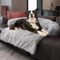 Calming Dogs/Cats Bed Mats, Dog Pad Washable Removable Couch Cover, Plush Long Fur Mat for Pets, Waterproof Lining, Perfect for Small, Medium and Large Dogs and Cats (Light Gray, 53"x39") by Tinaco