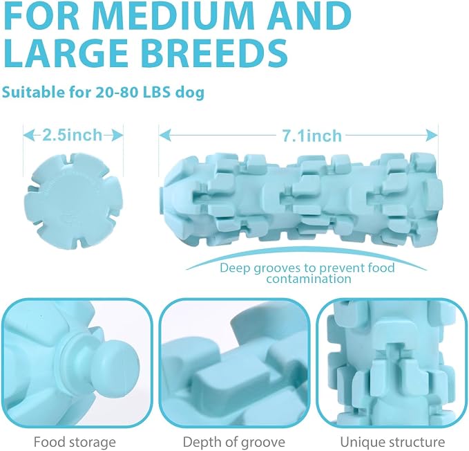 Freezable Treat Dispenser with 8 - Hours Cooling, Feeder for Large Dogs | Tough Durable Puzzle, Good for Dental Health, Easy to Clean, Portable Outdoor Camping Accessories - Image 3