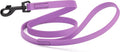 Dogline Biothane Waterproof Dog Leash Strong Coated Nylon Webbing with Black Hardware Odor-Proof Easy to Clean High Performance for Small or Large Dogs Made in USA 4 or 6 ft Lead, Amethyst Purple by Dogline
