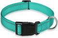 Reflective Dog Collar, Puppy Collar with Buckle Adjustable, Green XL | Breathable Nylon Collars for Small Medium Large Dogs, No Chafing on Walks and Outdoor Hikes, Metal D-Ring, Night Safety by BOOMIBOO