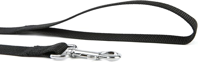 Nylon Dog Training Leash, Traction Rope, 4/5/6 Feet Long, 3/4 Inch 1 Inch Wide, for Small and Medium Dogs (1'' x 4 FT, Black) - Image 3