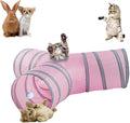 3-Way Collapsible Cat Tunnel Tube Toy Pink — Interactive Play Tunnel with Hanging Ball & Peek Hole for Indoor Cats, Kittens, Puppies & Rabbits | Hours of Fun & Exercise by Mabaytir