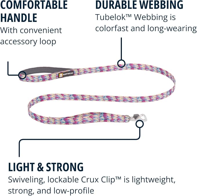 Ruffwear, Front Range Dog Leash, 5 ft Lead, Reef Fish | Light & Strong Lockable Swivel Crux Clip, Padded Handle, Durable Webbing, Traffic Handle & Accessory Loop for Everyday Walks - Image 3