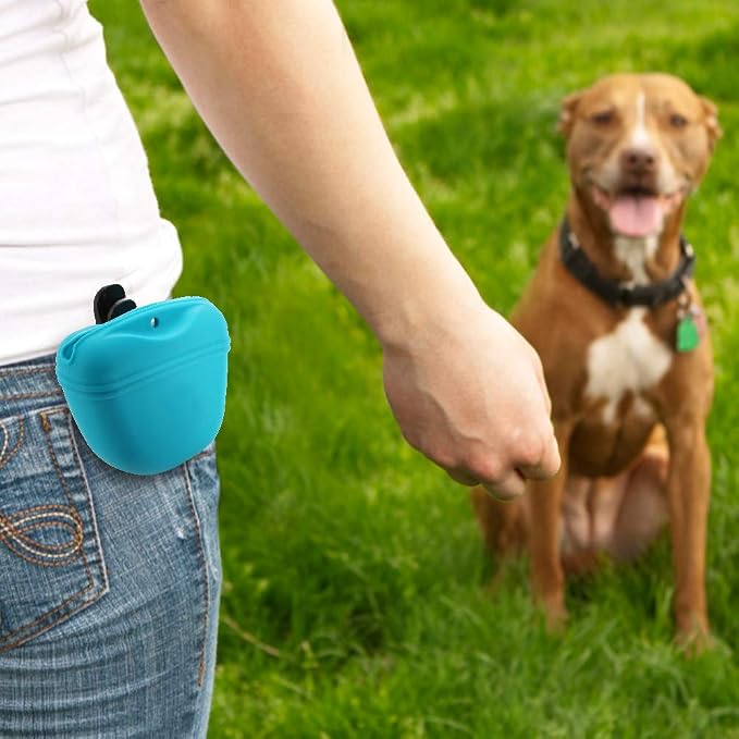RoyalCare Silicone Dog Treat Pouch-Small Training Bag-Portable Dog Treat Bag for Leash with Magnetic Closure and Waist Clip[US Design Patent] - Image 7