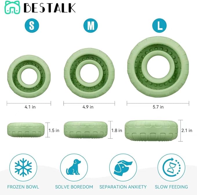 Dog Enrichment Lick Bowl, Bestalk Slow Feeder Lick Mat for Dogs, Freeze Puzzle Licking Bowl for Anxiety Relief, BPA Free Silicone, Dishwasher Safe(Green,L) - Image 6