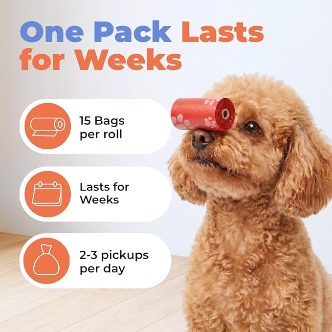 Best Pet Supplies Poop Bags for Dogs - Assorted Colors, 360 Count | Scented, Leak-proof, Easy-Tear perforations, 15 Thick Bags per roll, Outdoor Walking & Travel, Fits Standard Holders - Image 6