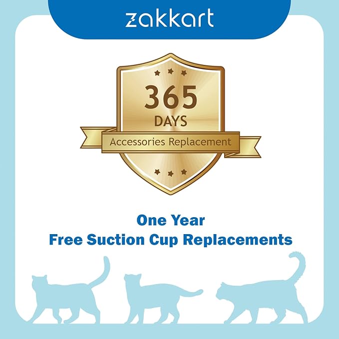 Zakkart Foldable Cat Hammock for Window - Cordless, Machine Washable Bed, Robust Metal Frame & ABS Brackets - Cat Window Perch for Large Cats and Kitten (Brown Bolster Bed, Large) - Image 7