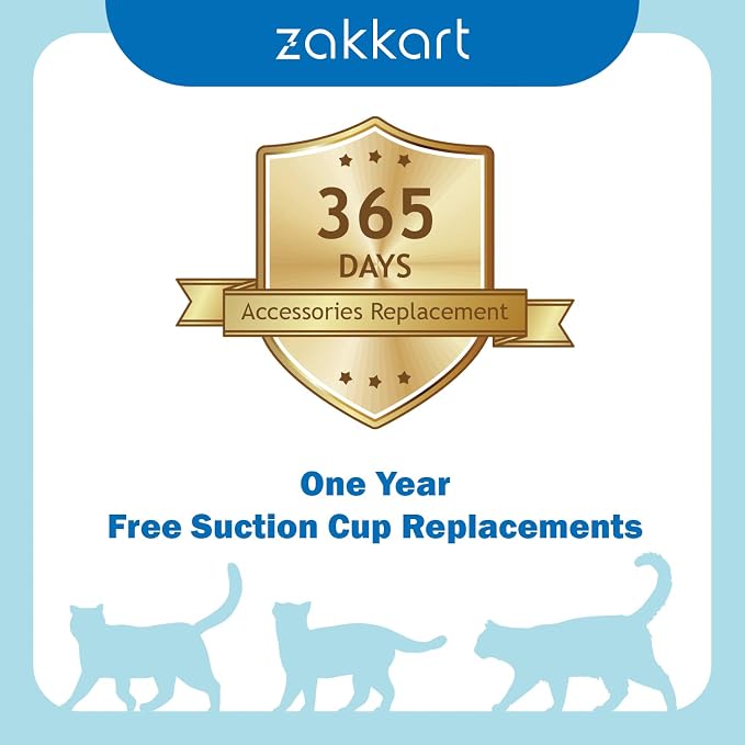 Zakkart Foldable Cat Hammock for Window - Cordless, Embeded Machine Washable Bed, Robust Metal Frame - Cat Window Perch for Large Cats and Kitten (Brown Bolster Bed, Medium) - Image 7