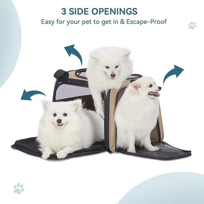 PETSFIT Soft-Sided Cat Carrier for Medium Cats up to 25 lbs - Image 3