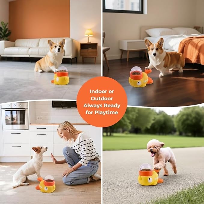 Duck Dog Treat Dispenser, Interactive Puzzle Toy, Slow Feeder Dog Bowls - Image 4