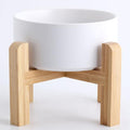Petygooing White Elevated/Raised Ceramic Dog Bowl for Medium and Large Breeds, Dog Food Water Dish with Stand,Pet Feeding Bowl with Anti Slip Rubber Large Dogs(1800ml 7.6 Cups) by PetygooingforYOURLOVEDPET