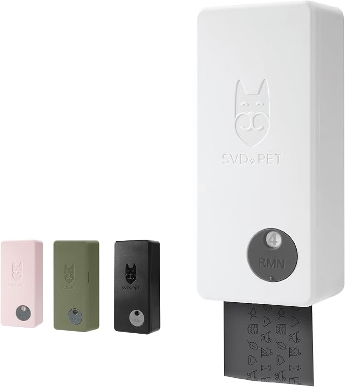 SVD.PET Dog Poop Bag Dispenser, Wall Mount Pet Waste Bag Dispenser Station | Weatherproof Outdoor or Indoor Bag Holder, Easy to Refill Magnetic Cover (White, Dispenser only) by SVDPET