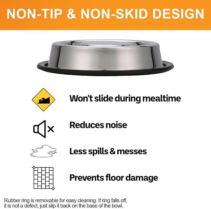Neater Pet Brands Stainless Steel Slow Feed Bowl - Non-Tip & Non-Skid - Stops Dog Food Gulping, Bloat, Indigestion, and Rapid Eating (5 Cup) - Image 5