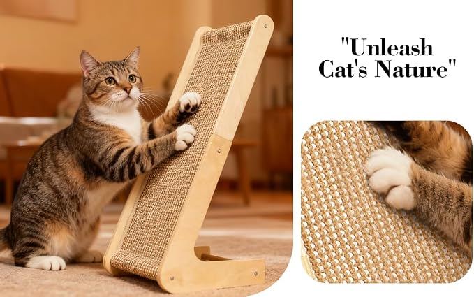 2-in-1 Cat Scratching Post with Replaceable Sisal Pads – Durable Scratcher Toy for Indoor Cats - Image 7