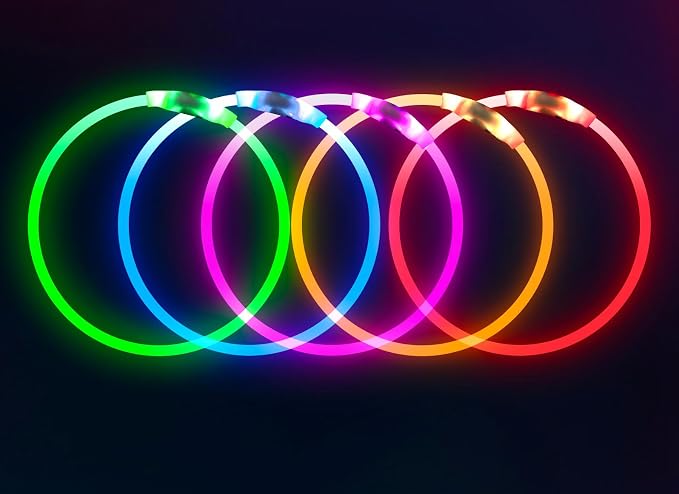 Led Dog Collar, BSEEN USB Rechargeable Flash Dog Necklace Light, Pet Safety Collar Makes Your Beloved Dogs Be Seen at Night for Small Medium Large Dogs(Red) - Image 6
