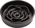 8.26 in Black Ceramic Slow Feeder Dog Bowl for Medium and Large Breed,Pet Feeding Dog Food Water Dish Heavy Weighted,Puppy Bowl for Fast Eaters,Puzzle Slow Eating Dish Modern Maze by PetGettingMuchHeathier