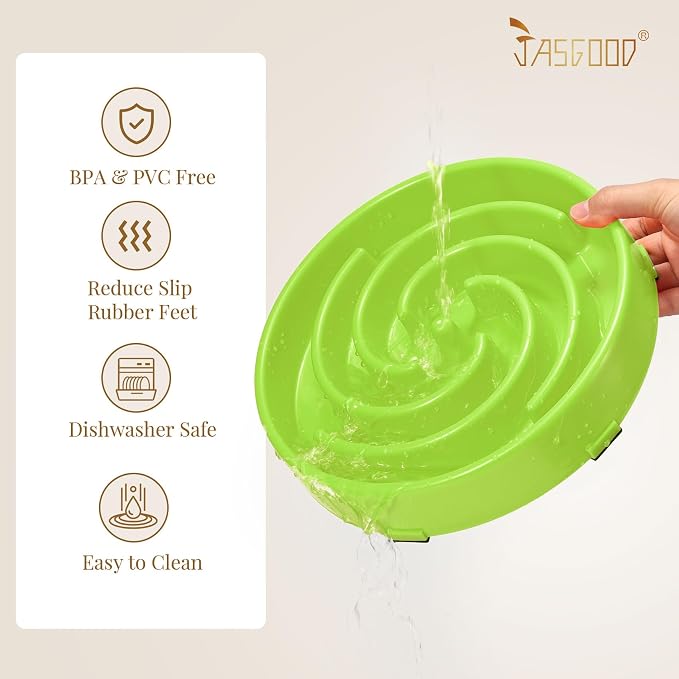 JASGOOD Slow Feeder Dogs Bowl for Large Medium Dogs,Anti-Gulping Pet Slower Food Feeding Bowls Stop Bloat,Preventing Choking Healthy Design Dogs Bowl - Image 5
