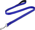 FunTags Reflective Nylon Dog Leash for Small & Medium Dogs, 4FT Training | Comfortable Padded Grip, Stay Safe at Night, 360° Anti-Tangle Swivel, for Dog Parks & Trails, Royal Blue by FUNSTARTSHERE