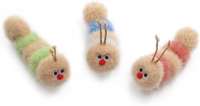 Jumpaws Interactive Natural Catnip Toy, with Rattle, Bite Resistant, for All Ages Indoor Cat, Shape of Caterpillar, Kitten Toy (Small/ 3 Pck/Cat Toy) - Image 5