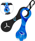 Dog Poop Bag Holder for Leash Waste Bag Carrier Dog Poop Bag Dispenser for Walking Running Bicycle Accessory 2 Pieces (Black + Mixed Blue) by PuppyDoggy