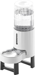 CZPET Elevated Dog Water Bowl Dispenser for Large Dogs (9.5L+Stand,White) | With Stainless Steel Bowl Gravity Waterer, Large Capacity and Drinking Area Noise-Free for Pets by CZPET