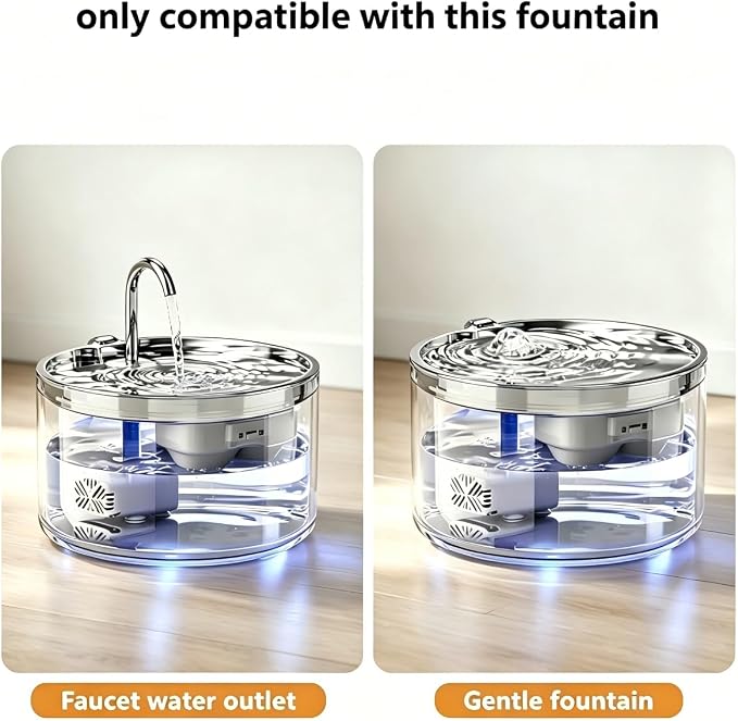 WEPIOU 12 Pack Cat Water Fountain Filters for 95oz/2.8L Glass pet Fountain | 6 Filters&6 Sponges,Multi-Stage Replacement Filters, Package Amount for 2-3 Months - Image 3
