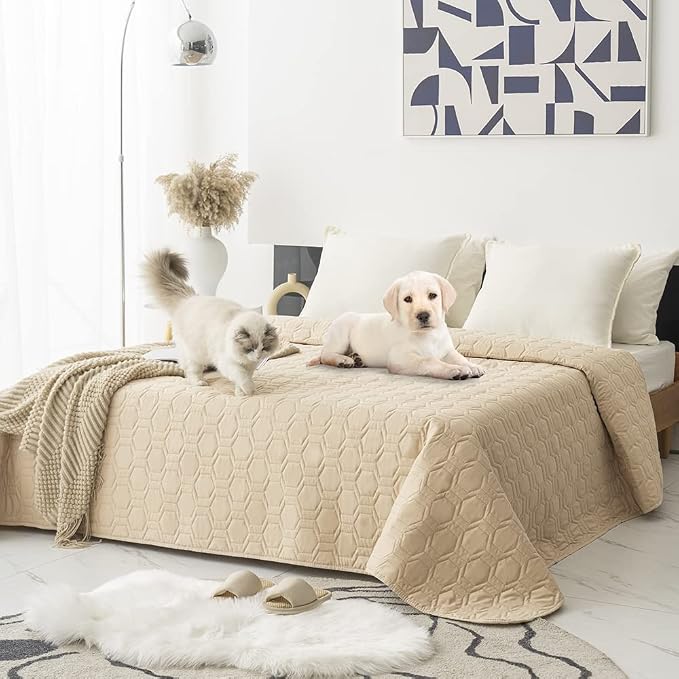 Tcksstex Waterproof and Anti-Slip Dog Bed Cover and Pet Blanket Sofa Pet Bed Mat ，car Incontinence Mattress Protectors Furniture Couch Cover for Most Cats Dogs, Pets - Image 7