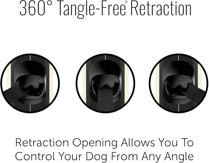 TUG Oval 360° Tangle-Free Retractable Dog Leash with Integrated Waste Bag Dispenser (Medium, Cream) - Image 6
