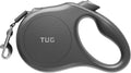 TUG Quest Retractable Dog Leash | 360° Tangle-Free Retraction | 16 ft Strong Nylon Tape (Large, Black) by TUG