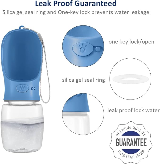 WePet Portable Dog Water Bottle, 25 OZ, Leak Proof Puppy Water Dispenser with Drinking Feeder for Pets Outdoor Walking, Hiking, Travel, Food Grade Plastic - Image 4