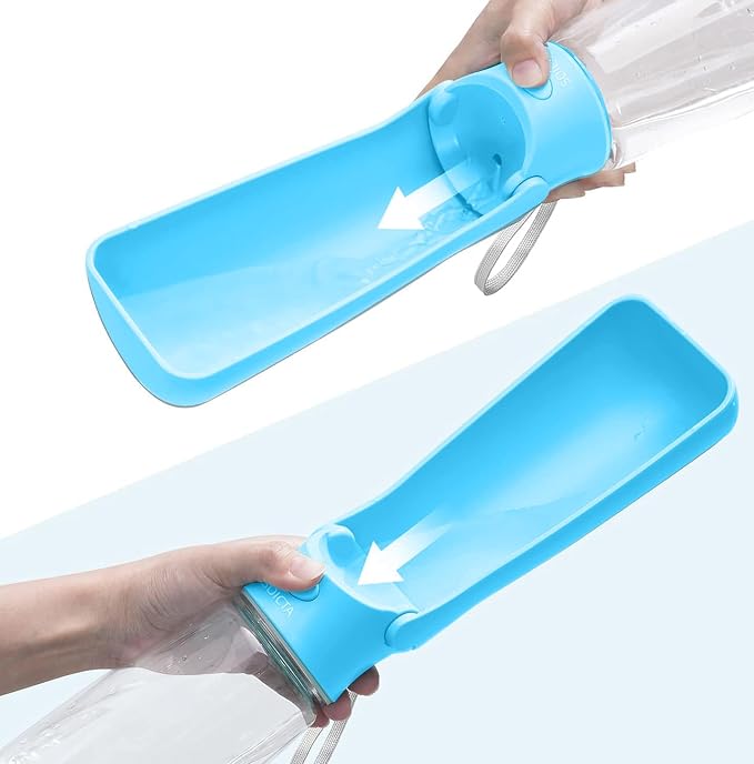 Portable Dog Small Animals Water Bottle for Walking 19 OZ or 12 OZ Pet Water Bottles for Puppy Medium Large Dogs Little Animals Water Dispenser Dog Small Animals Water Bowl - Image 3