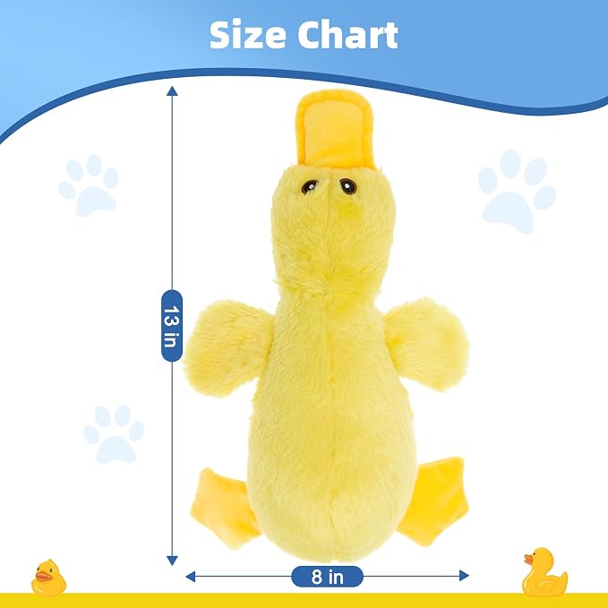 Mihachi Plush Squeaky Dog Duck Toys - Stuffed Pet Toy Duck Interactive Gifts for Dog Birthday Dogs Puppy Biting Chew Toys - for Medium and Large Dogs - Image 3
