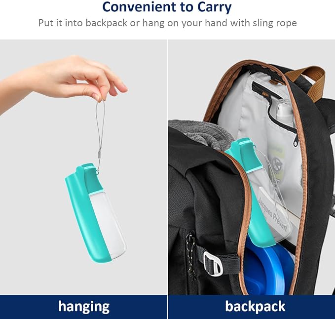 WePet Foldable Portable Dog Water Bottle Puppy Water Dispenser with Drinking Feeder, 19 OZ, High-Temperature Resistant Leak Proof for Pets Outdoor Walking, Hiking, Travel, Food Grade Plastic BPA Free - Image 6