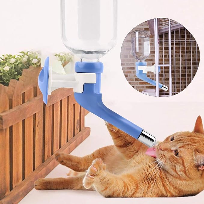 Andiker Dog Water Bottle for Crate, No-drip 350ml Dog Water Dispenser Adjustable and Detachable Installed on the Kennel Cage Water Bottle for Dogs and Puppy Drinking Water - Image 7